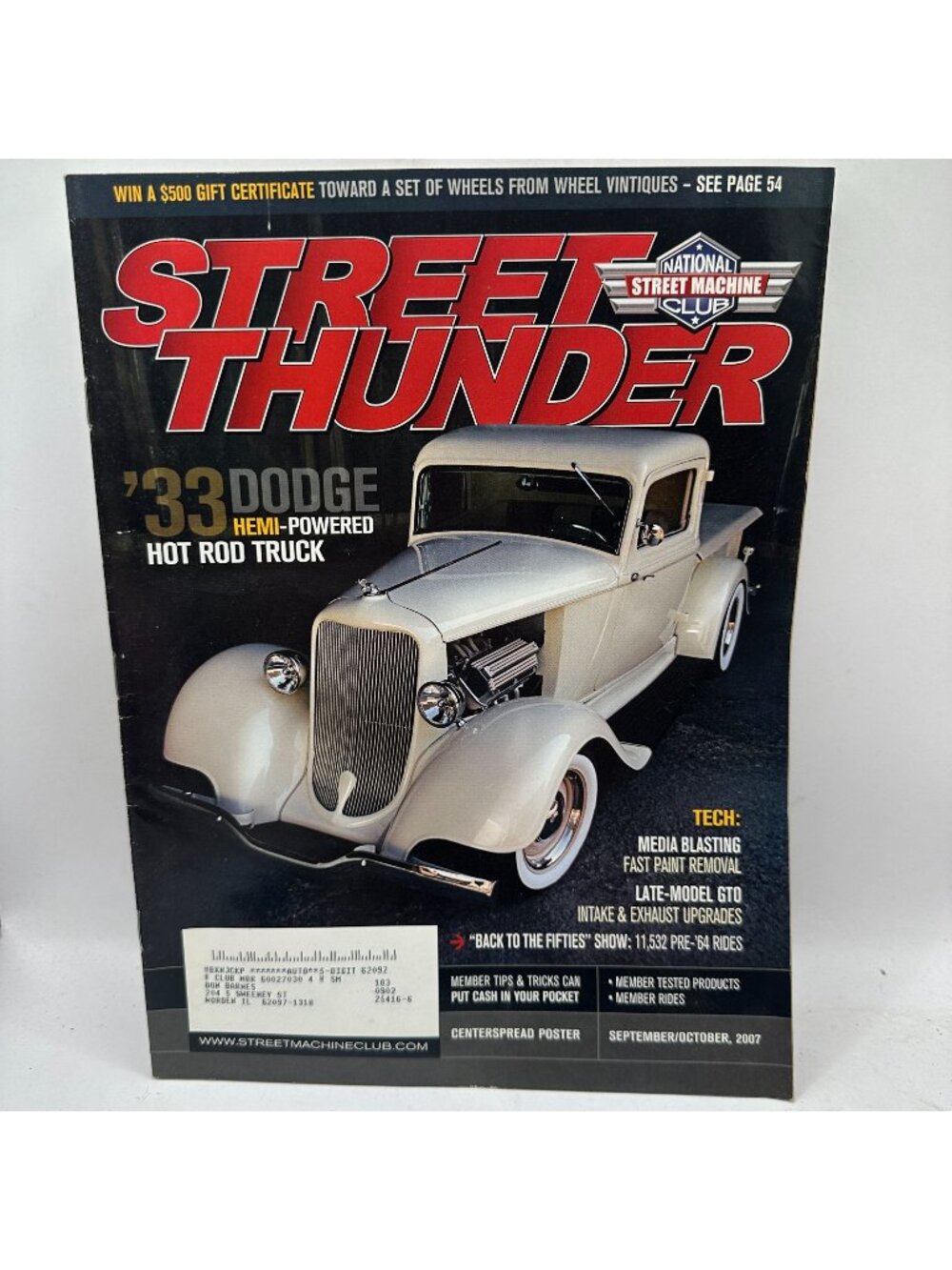 Street Thunder Magazine September/October 2007 National Street Machine Club